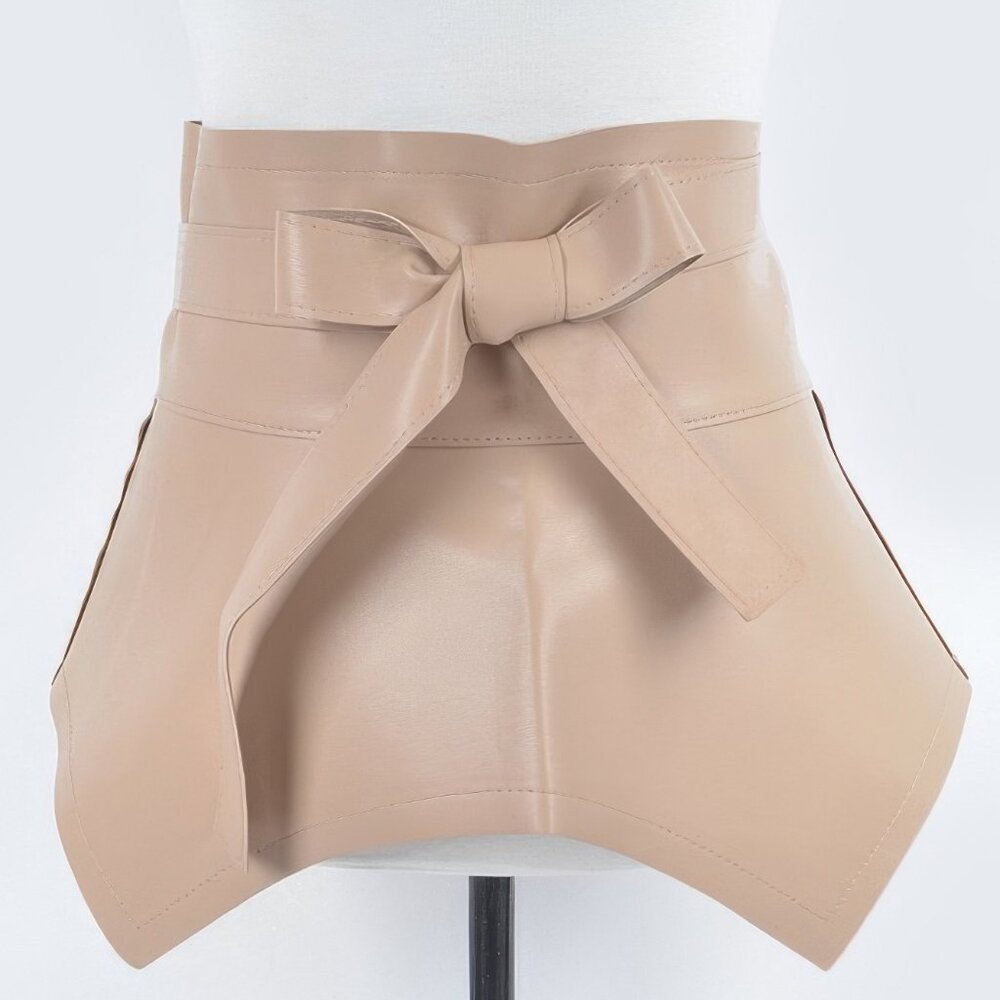 Faux Leather Skirt Belt